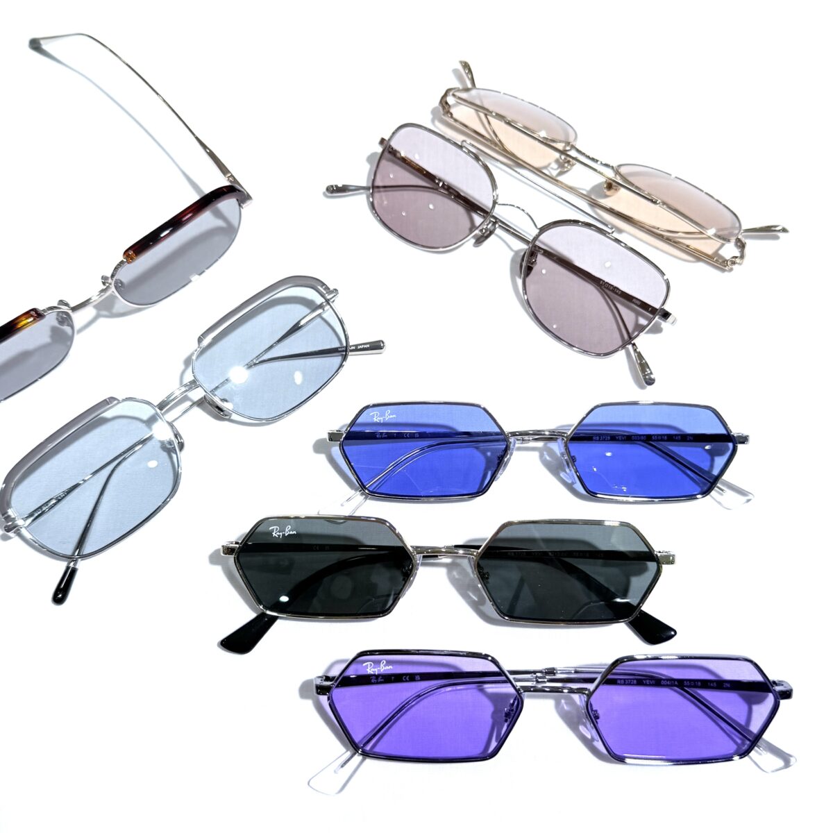 トレンドの細身スクエアサングラス３選　【Rayban(レイバン)】【propo（プロポ）】【BLANC..（ブラン）】　