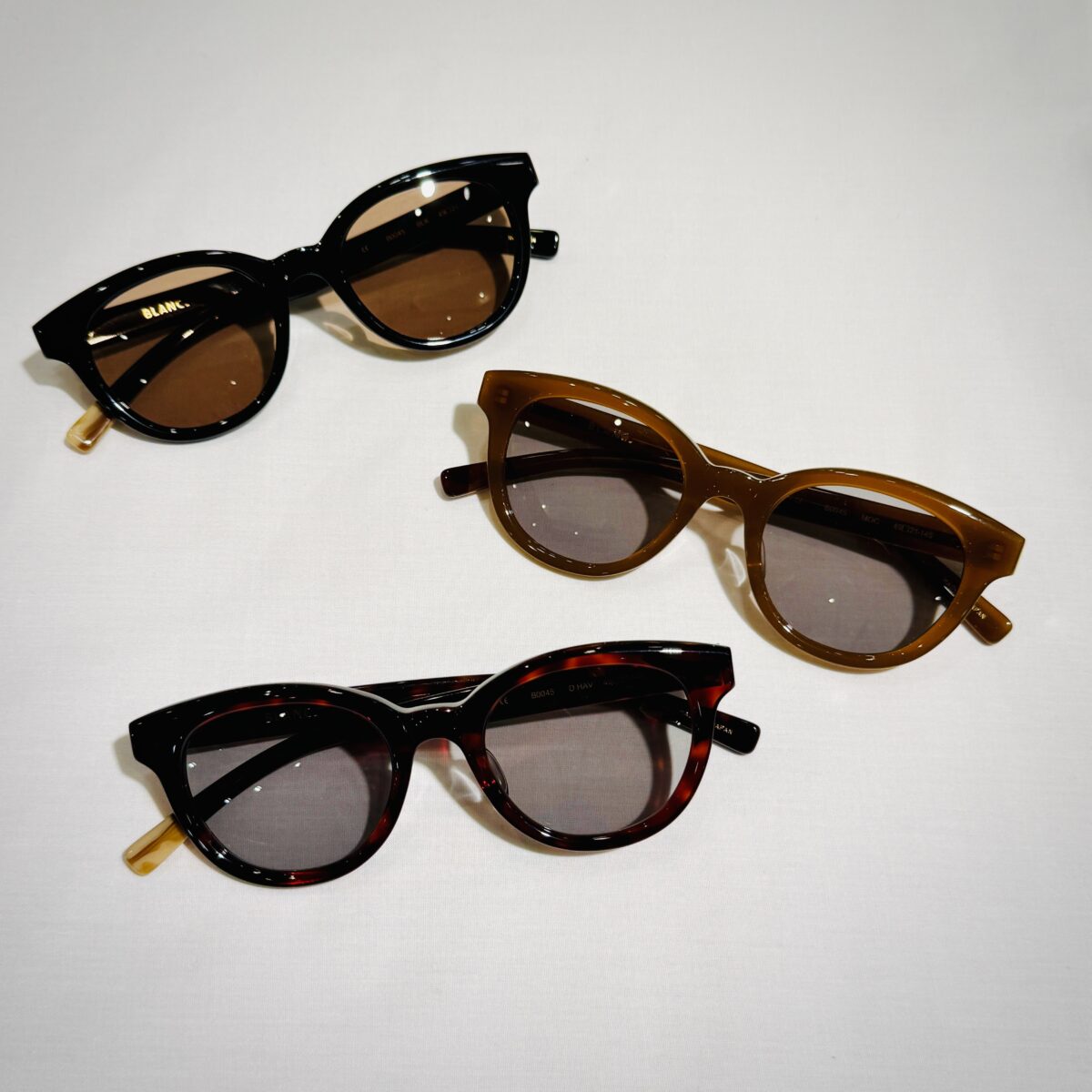 BLANC..（ブラン）　取り入れやすい、ボストンシェイプの新作サングラス 【B0045】