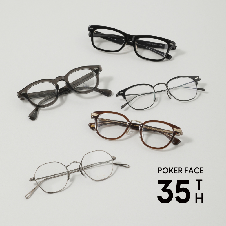 POKER FACE 35周年記念アイテム 第2弾 YUICHI TOYAMA.、JULIUS TART OPTICAL発売しました。