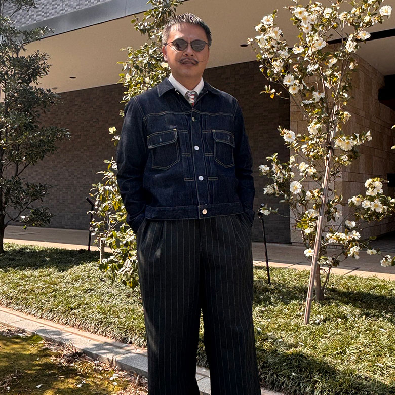 デニムスタイルに、FOXのエッジをプラスしたコーデ！